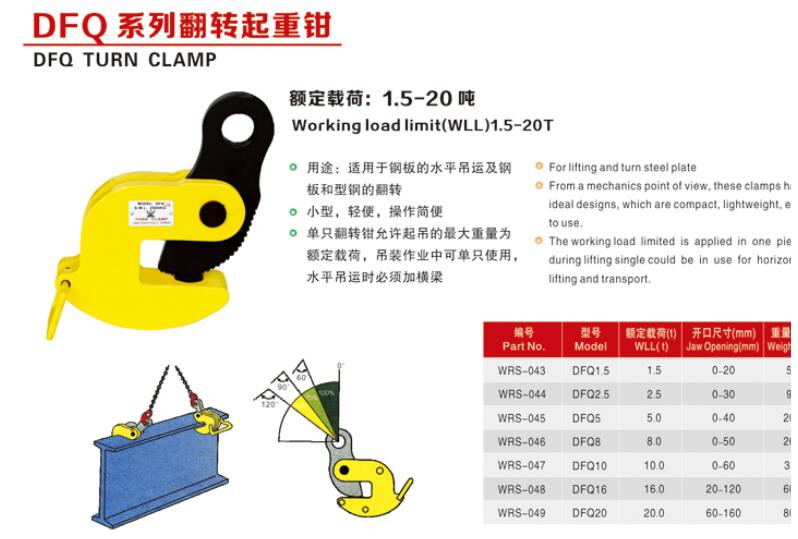 DFQ翻转钳参数