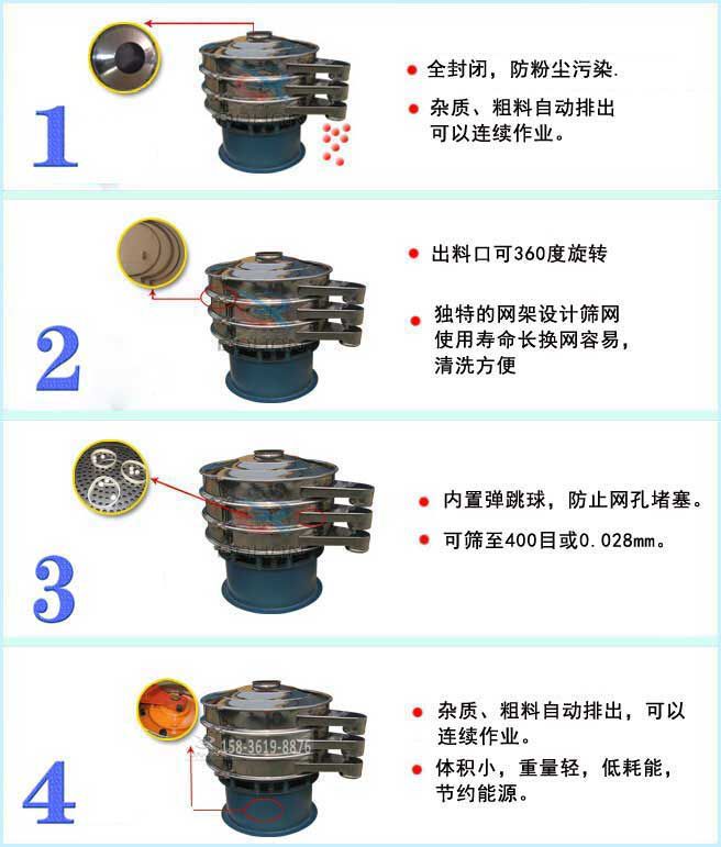 不锈钢振动筛特点