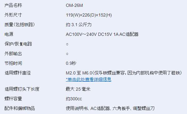 OHTAKE 自动螺旋送料机OM-26M系列